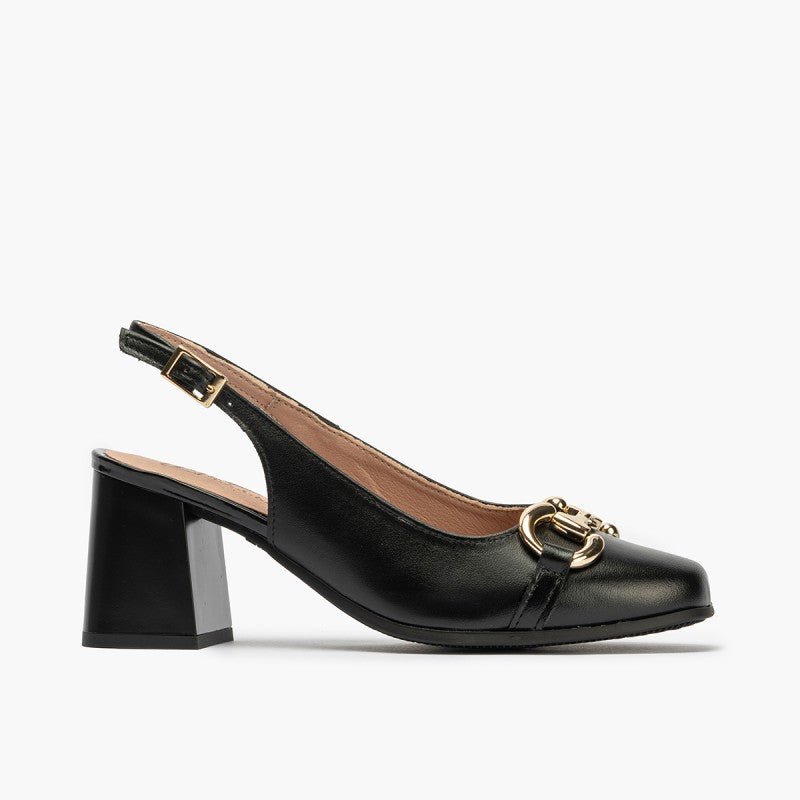 Pitillos Spanish High Heel Sandal for Women in Black.