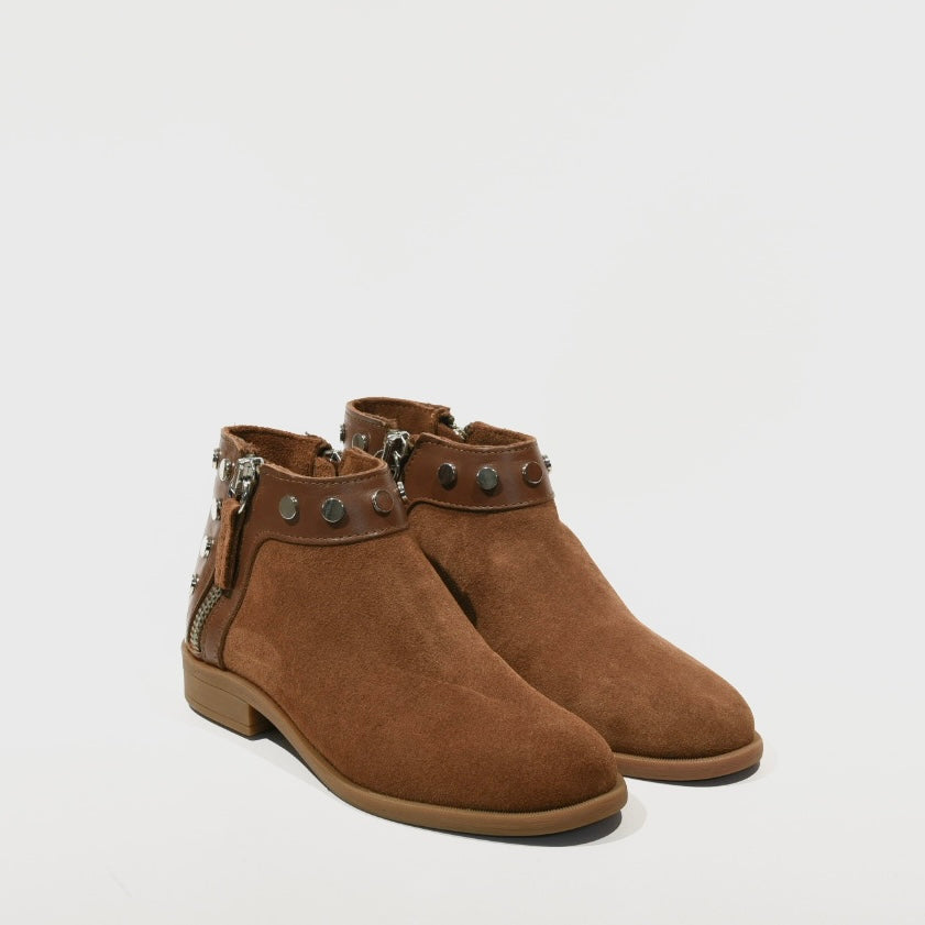 Turkish boots comfort for women in suede Camel