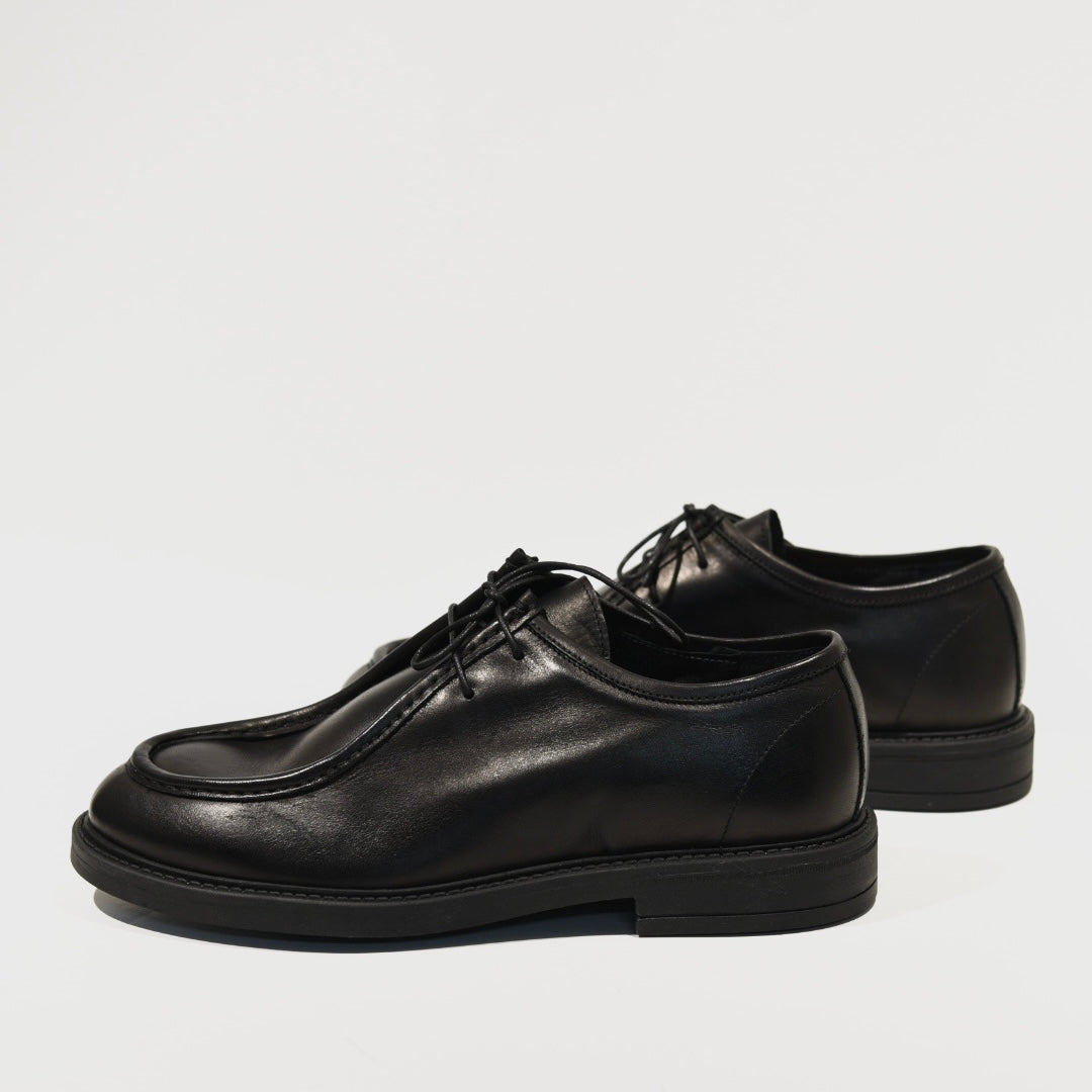 Shalapi Italian lace up shoes for men in black