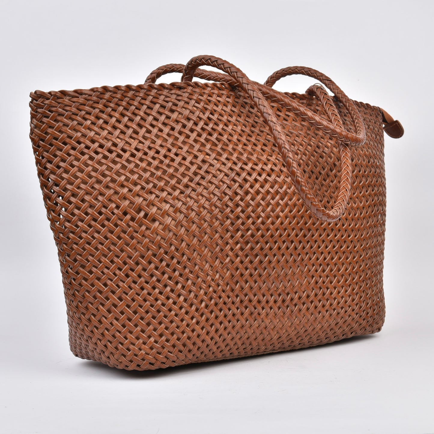 Genuine leather handbags for women in camel