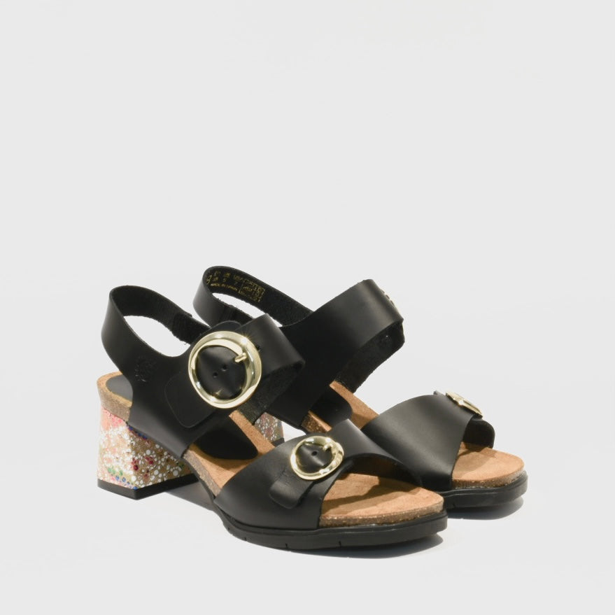 Spanish 100% Genuine Leather Sandal for Women in Black