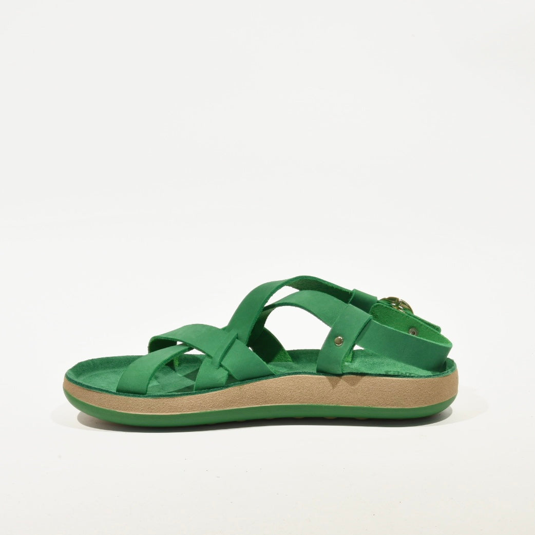 Fantasy sandals 100% Genuine Leather Greek Sandal for Women in Emerald Green