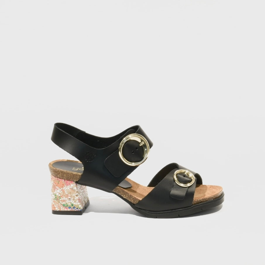 Spanish 100% Genuine Leather Sandal for Women in Black