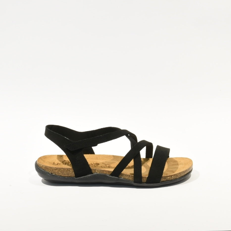 Spanish 100% Genuine Leather Sandal for Women in Soft Black