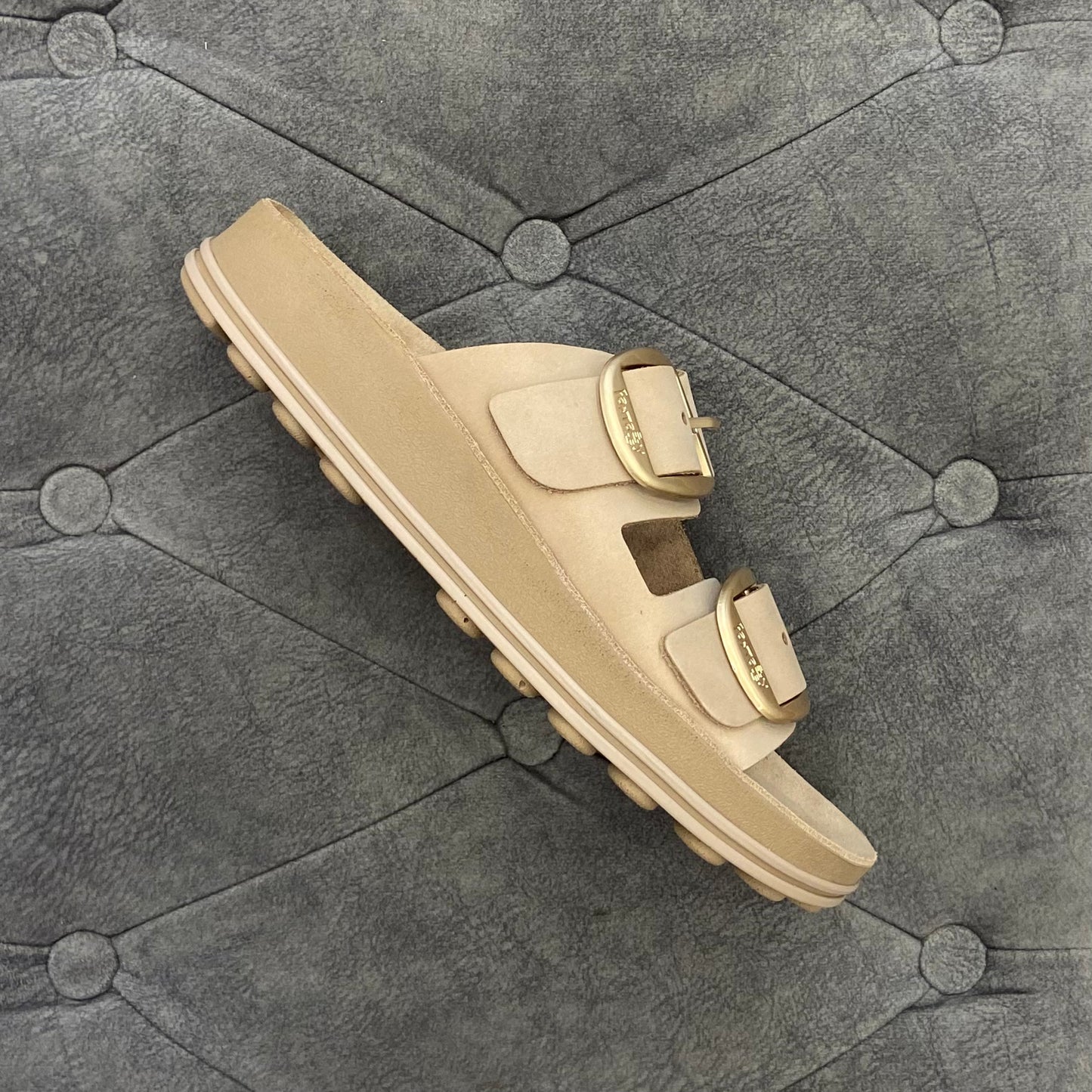 Fantasy sandals 100% Genuine Leather Greek Slippers for Women in Beige