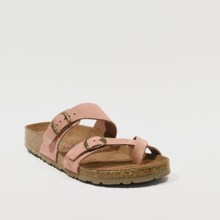 Spanish 100% Genuine Leather Slipper for Women in Soft Pink