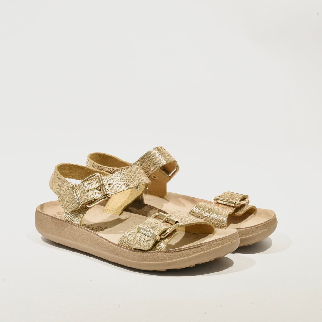 100% Genuine Leather Greek Sandal for Women in Gold