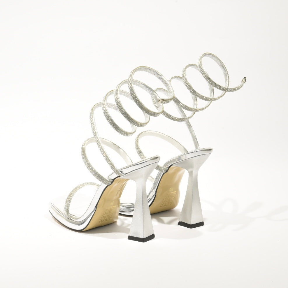 Turkish High heel Sandal for Women for Women in Silver