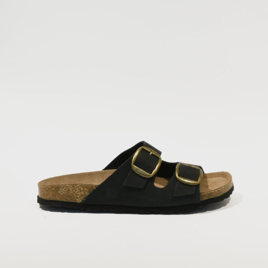 Spanish 100% Genuine Leather Slipper for Women in Black