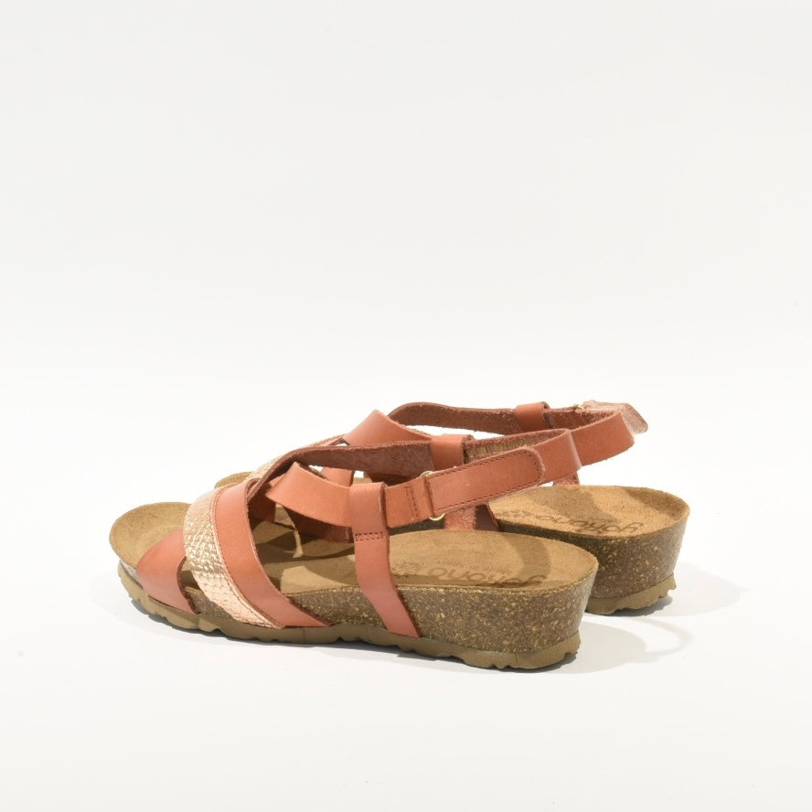 Spanish 100% Genuine Leather Sandal Slipper for Women in Brown