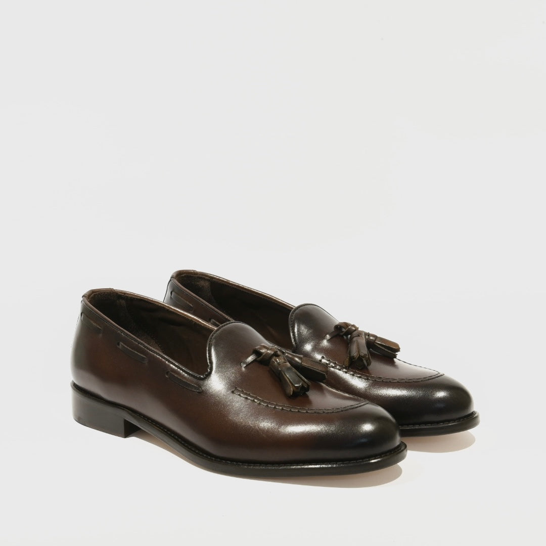 Italian Leather Dress Shoes for Men in Brown