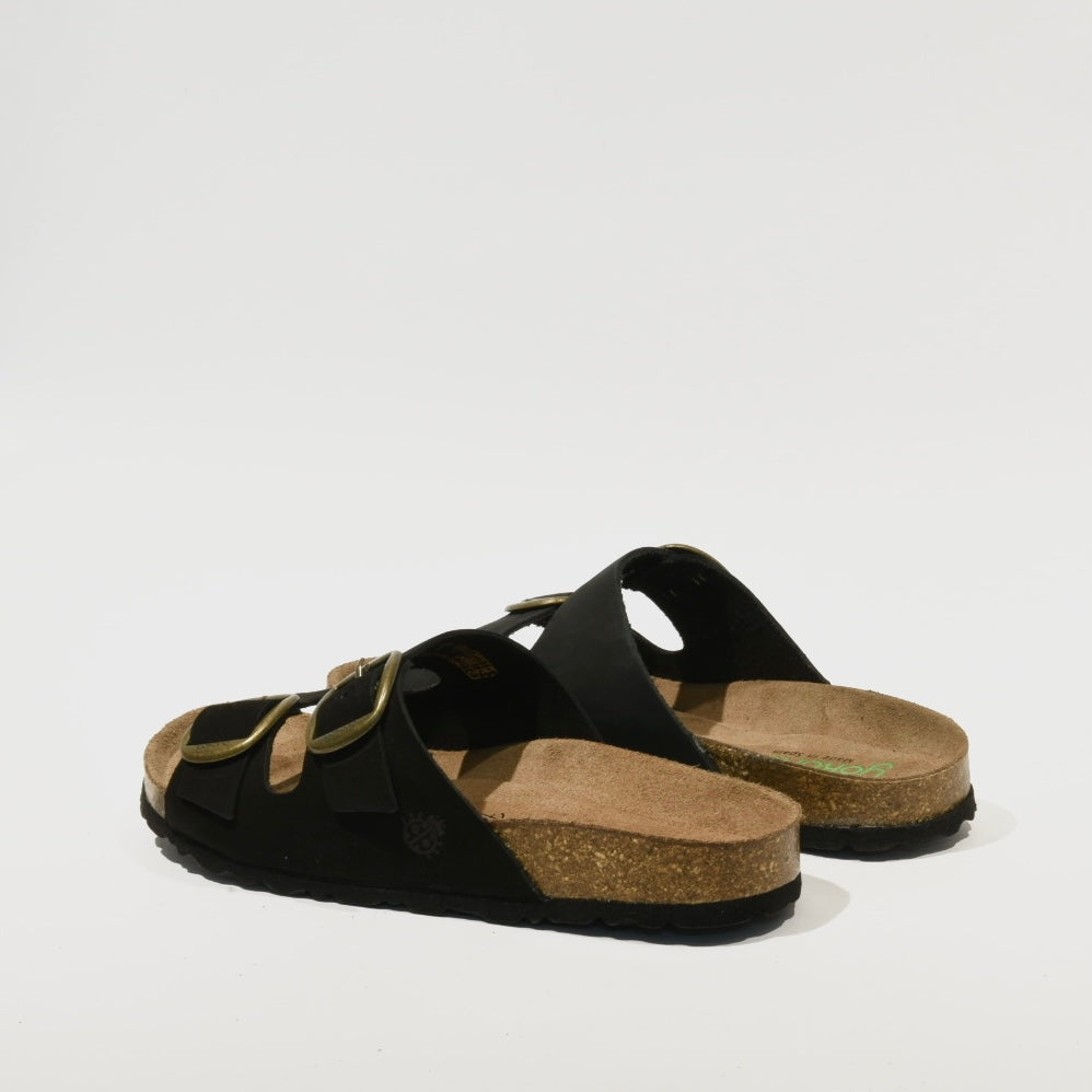 Spanish 100% Genuine Leather Slipper for Women in Black