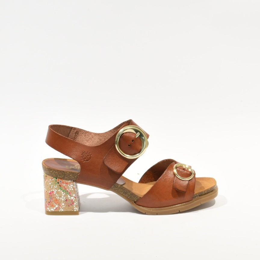 Spanish 100% Genuine Leather Sandal for Women in Camel