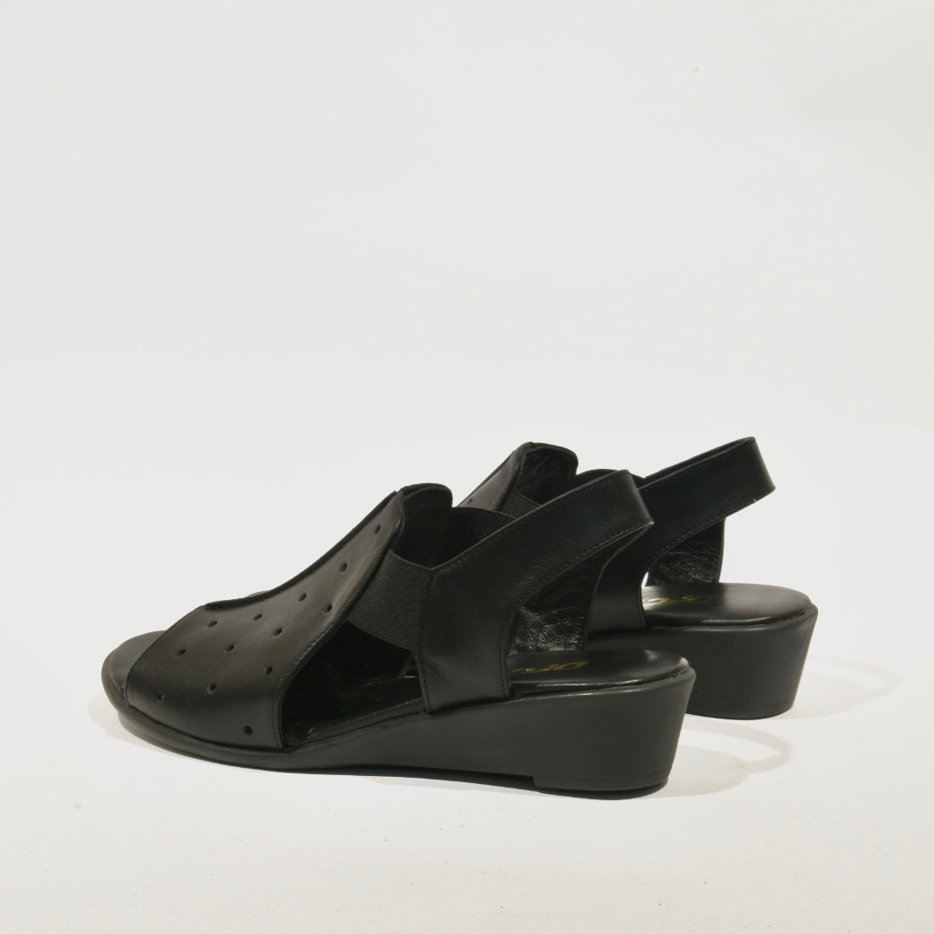 100% Genuine Leather Greek Sandal for Women in Black