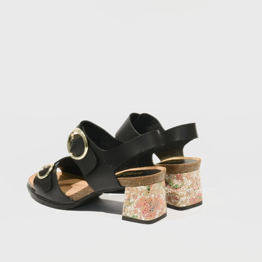 Spanish 100% Genuine Leather Sandal for Women in Black