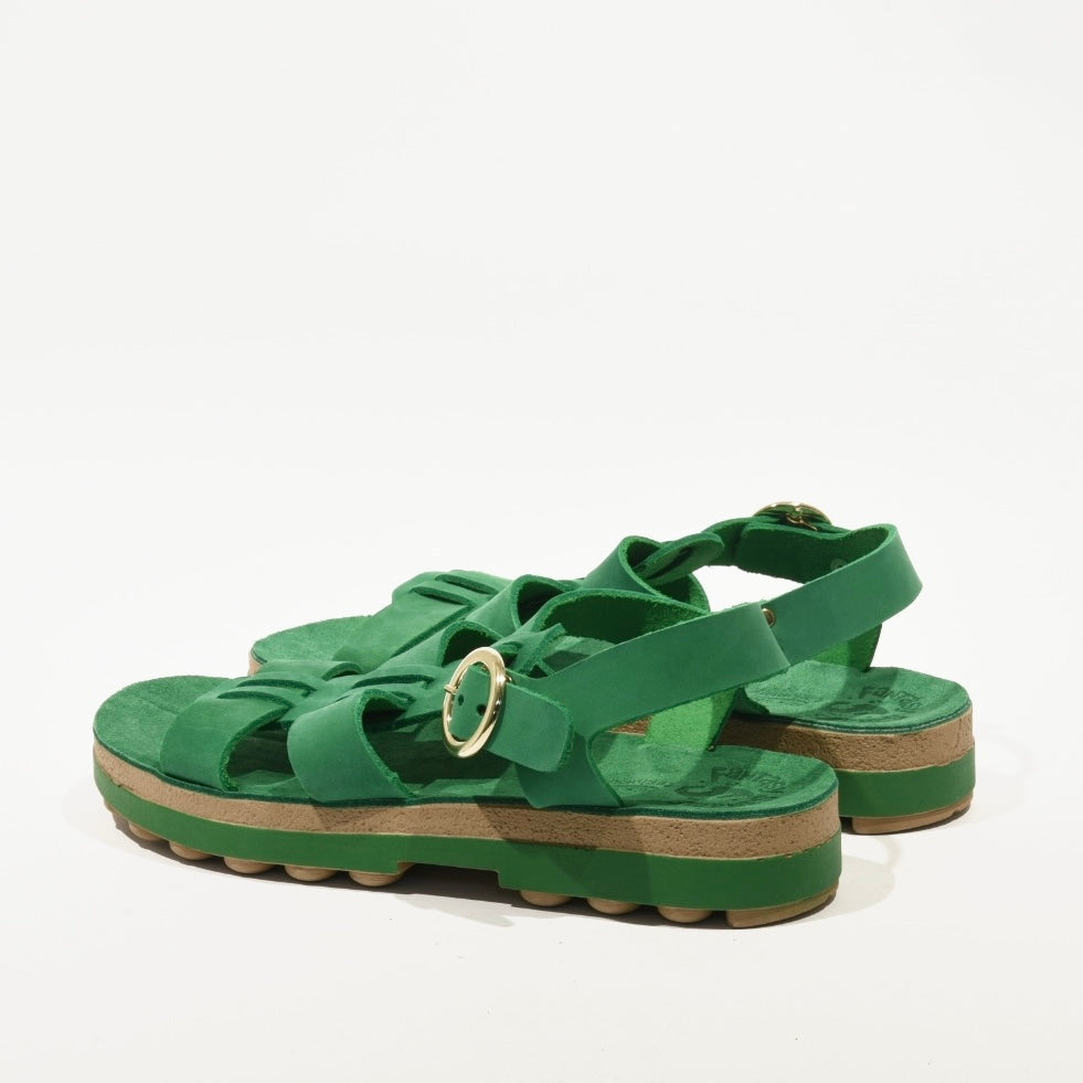 Fantasy sandals 100% Genuine Leather Greek Sandal for Women in Emerald Green