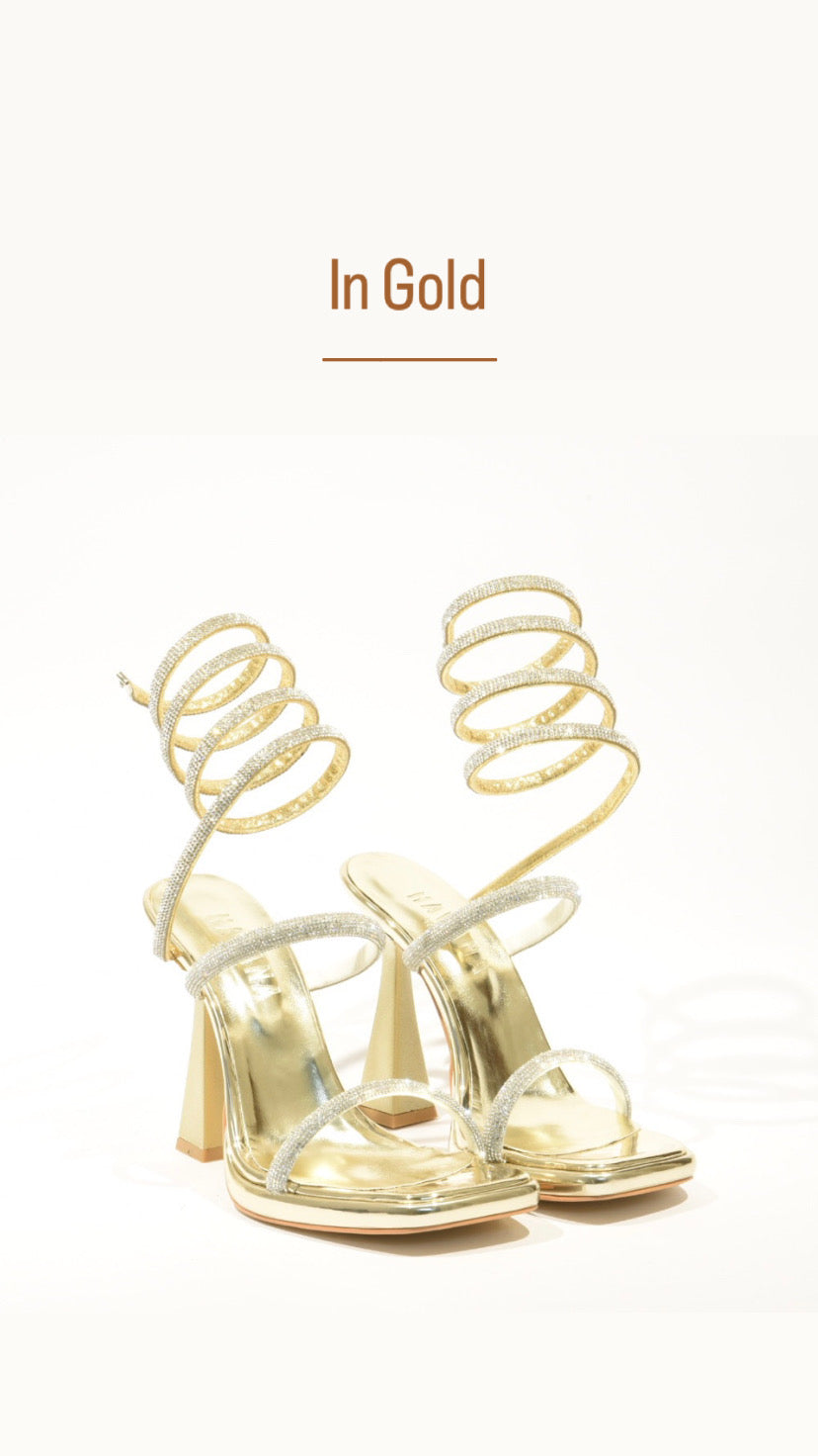 Turkish High heel Sandal for Women in Gold
