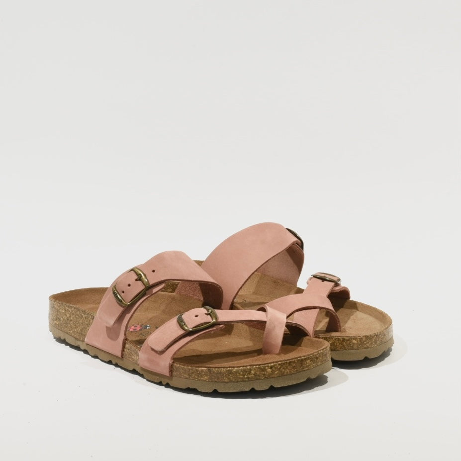 Spanish 100% Genuine Leather Slipper for Women in Soft Pink
