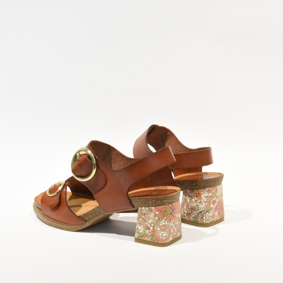 Spanish 100% Genuine Leather Sandal for Women in Camel