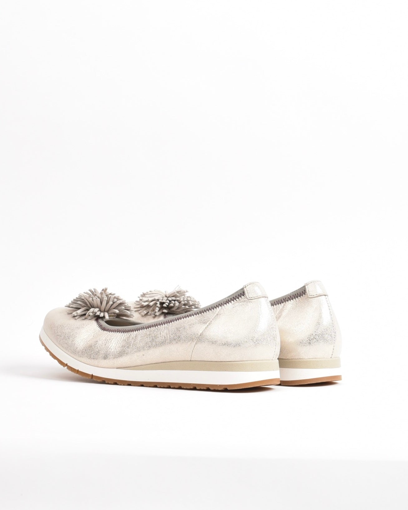 Dorking Fluchos Classic Comfortable Flat Wedge shoes for women in Beige.