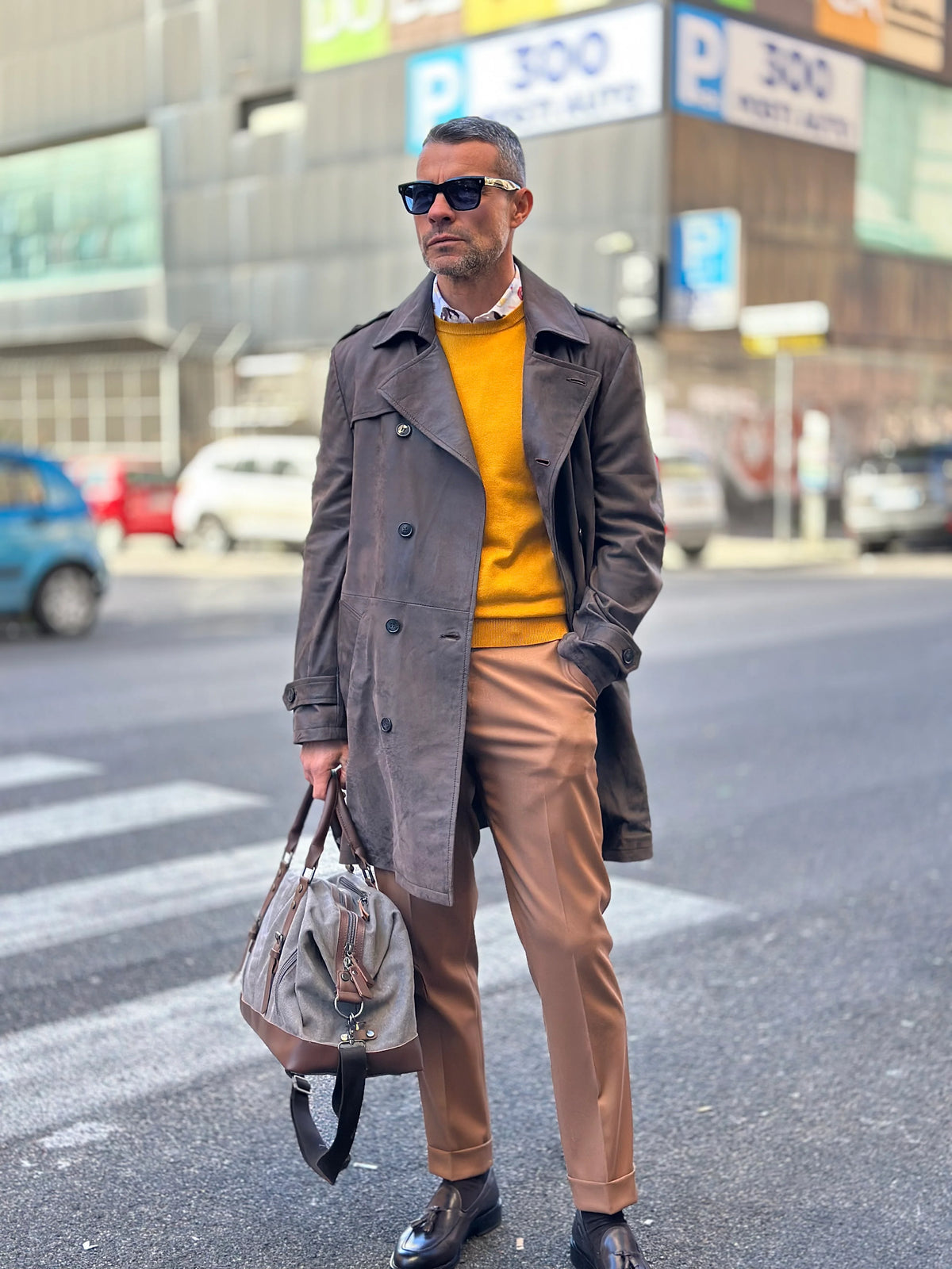 Shalapi italian coats Jacket for men made in Napoli in brown