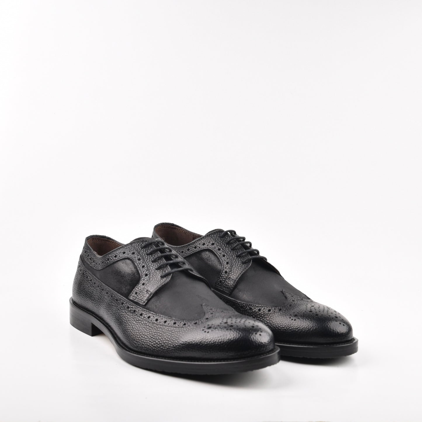 Shalapi Italian Oxford lace up shoes for men in black