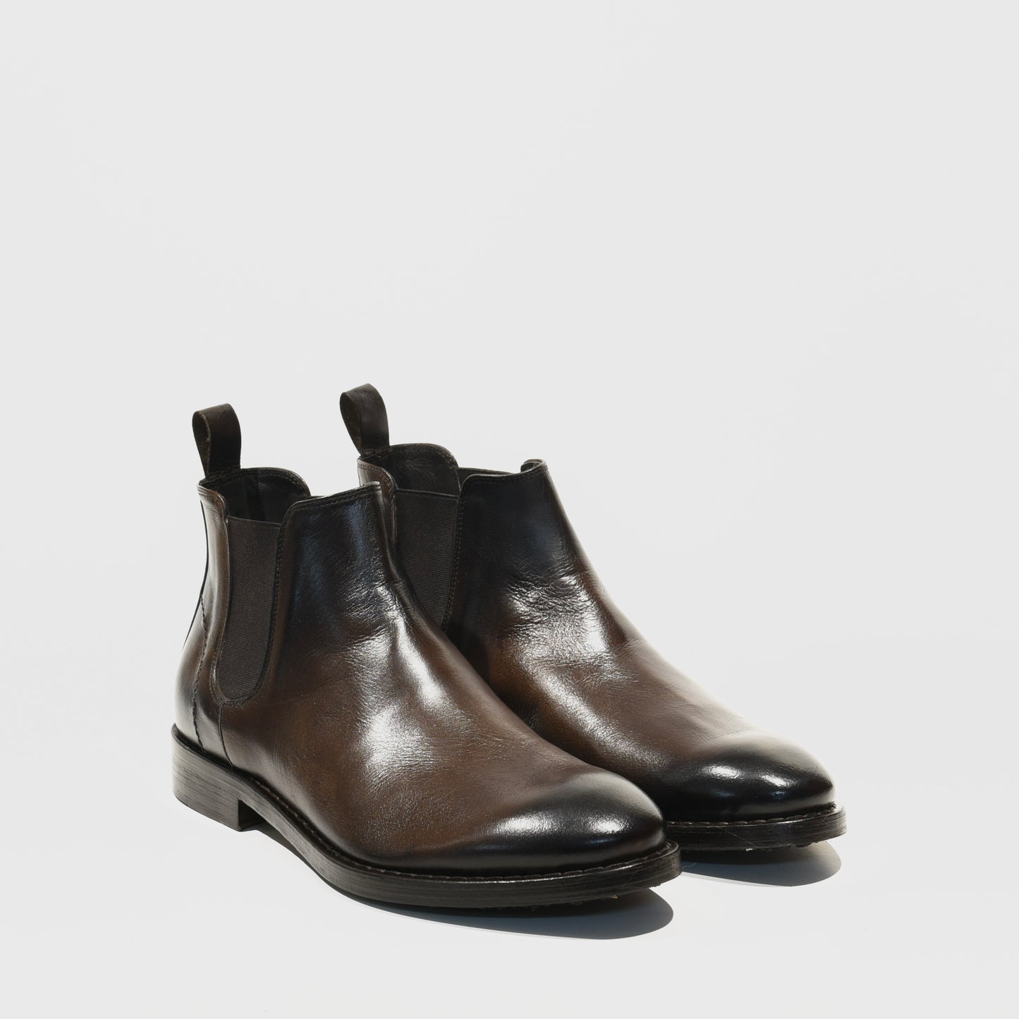 Shalapi Italian Chelsea boots for men in brown