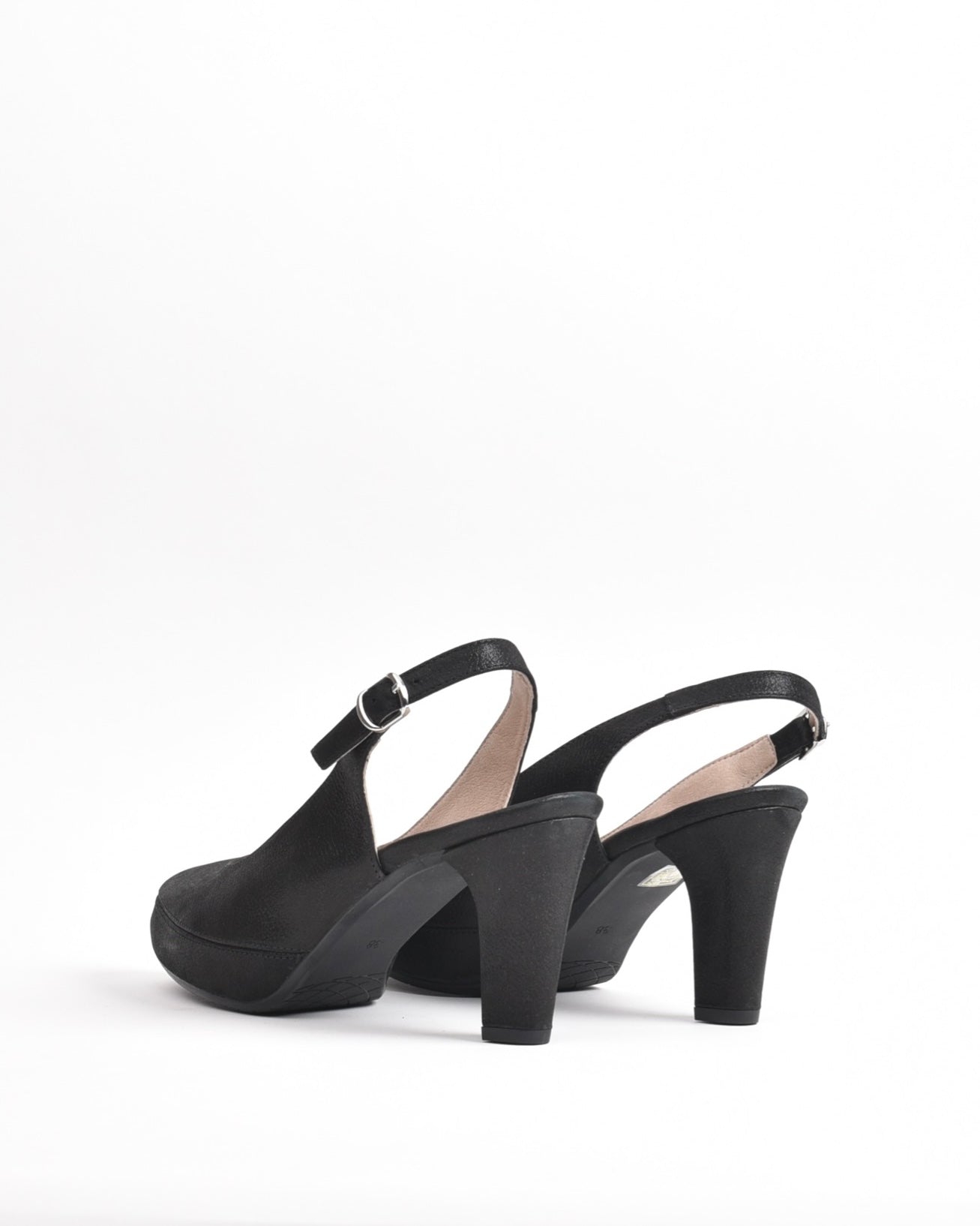 Dorking Fluchos Classic Comfortable Medium heel Sandal for women in Black
