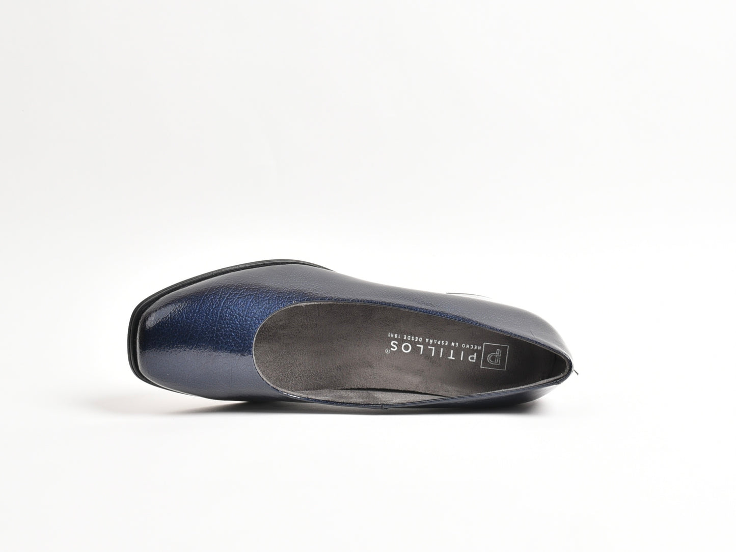 Pitillos classic high heel shoes for women in shiny blue