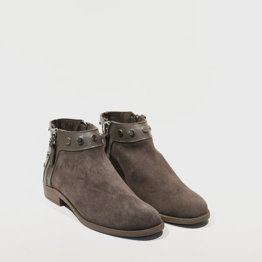 Turkish boots comfort for women in suede Gray