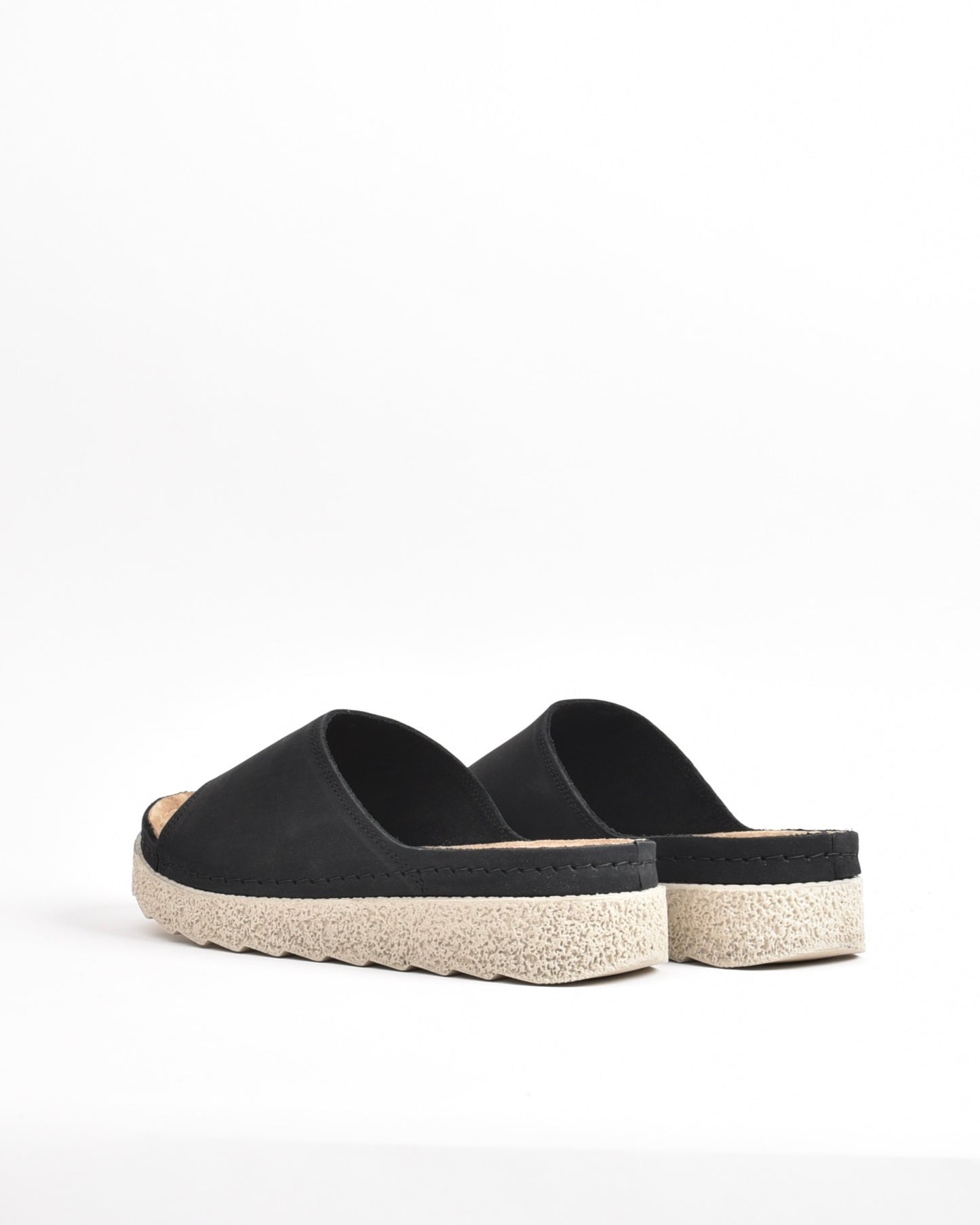 SHALAPI NAPOLI genuine leather slippers for women in Black.