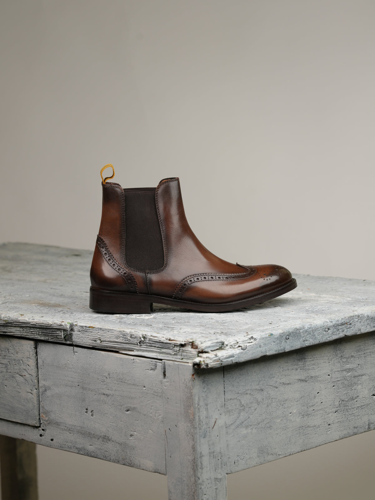 Shalapi oxford boots for men in brown