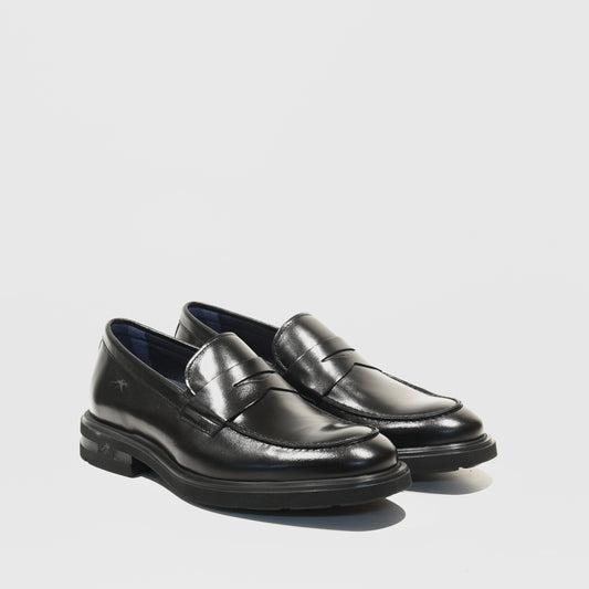 Fluchoes Spanish loafers for men in shiny black