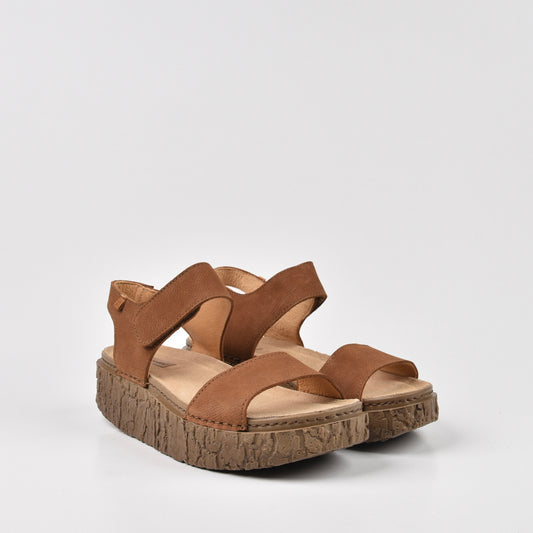 Art Spanish Strap Sandal for Women in Camel.