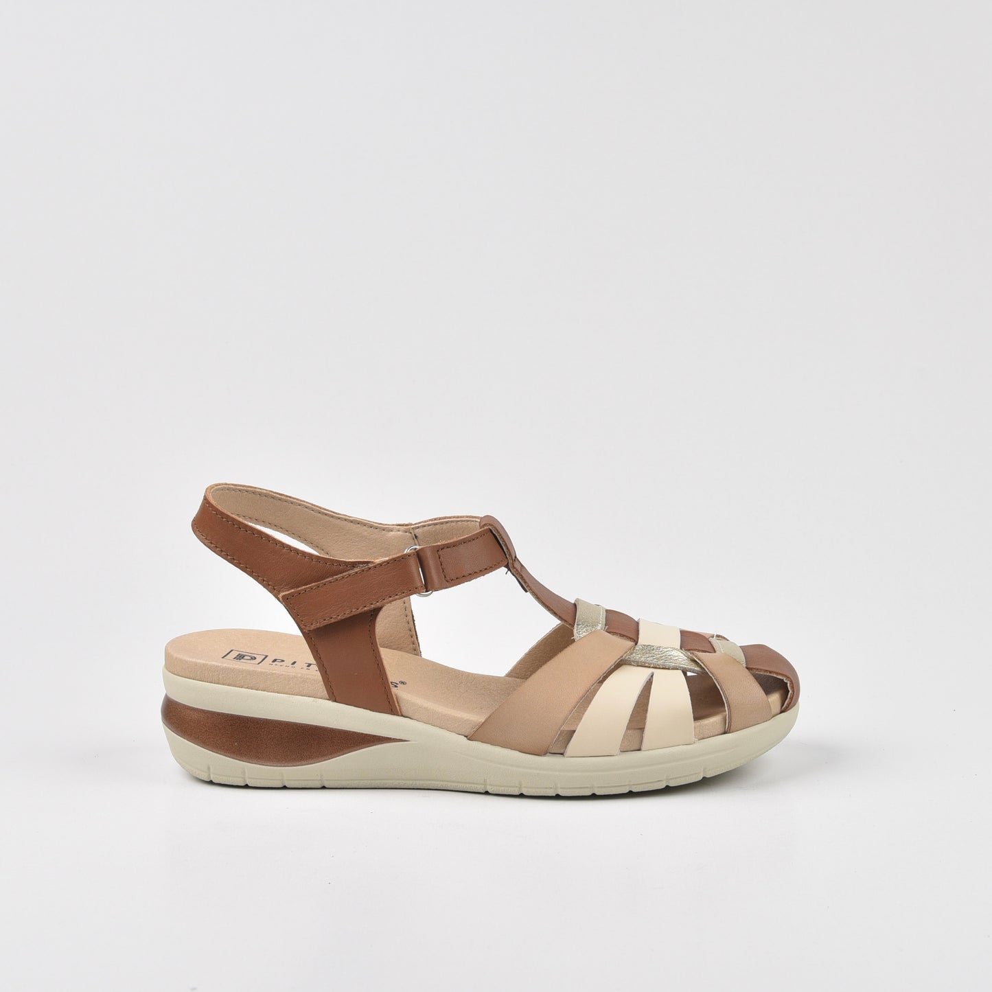 Pitillos Spanish Strap Sandal for Women in Camel .