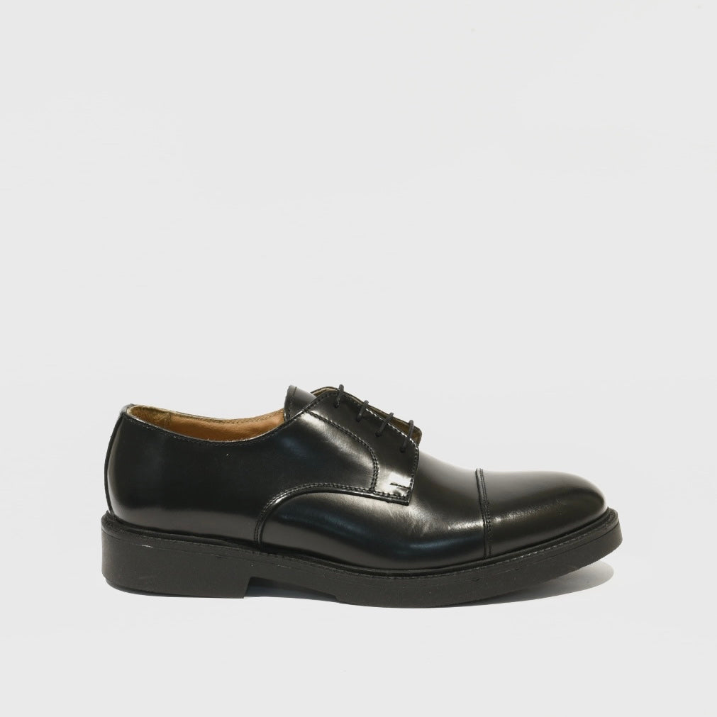Shalapi Italian Leather Dress Shoes for Men in shiny Black