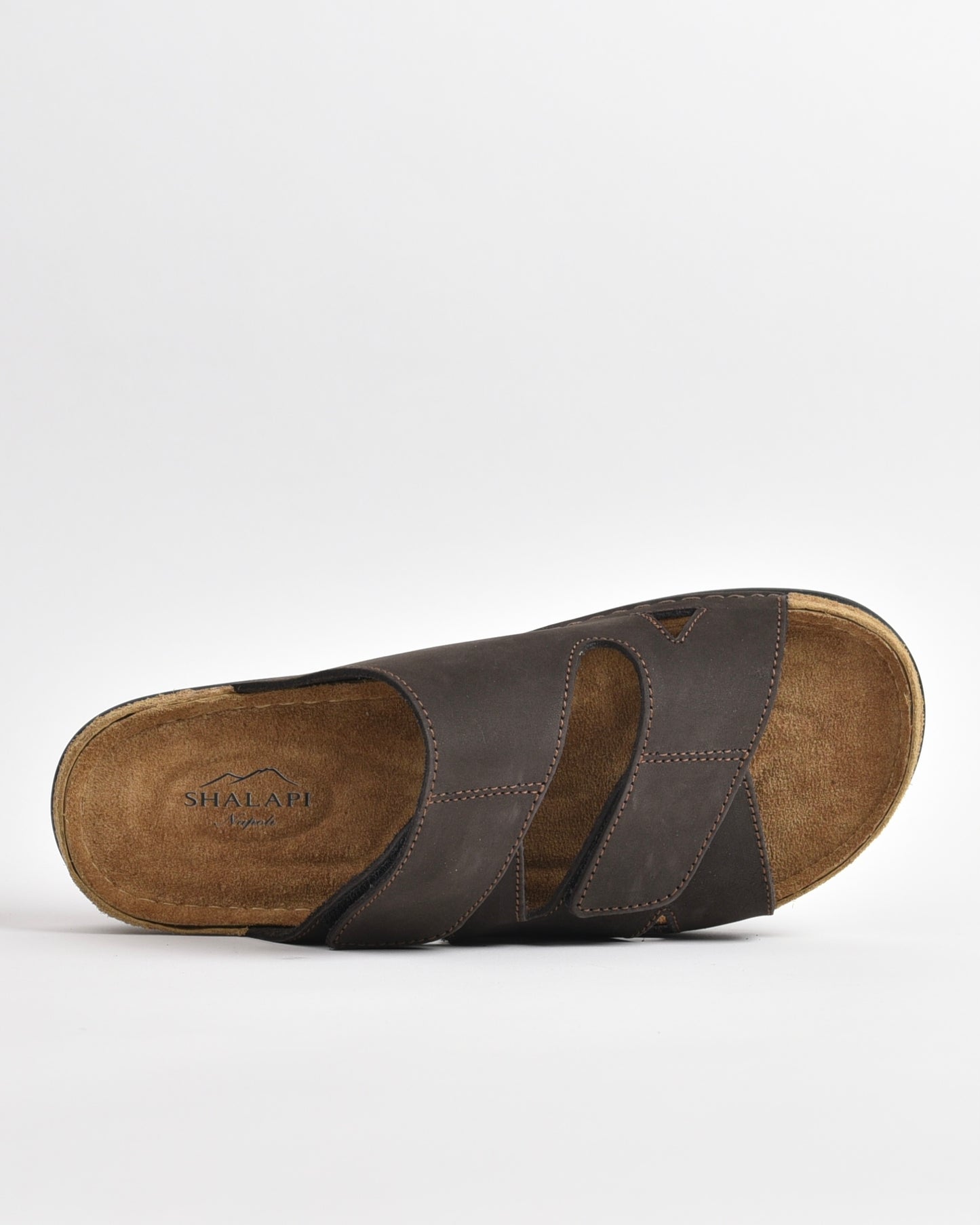 SHALAPI Genuine Leather Comfort Slipper for Men in brown