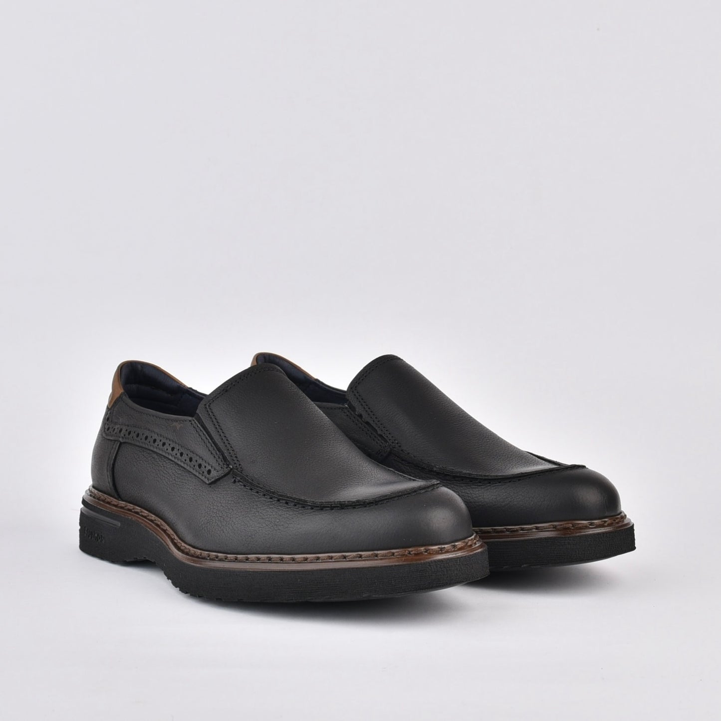 Fluchos Spanish loafers shoes for men in black