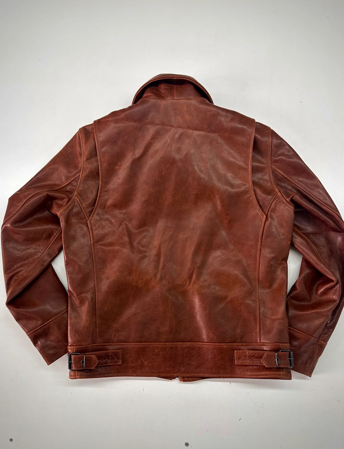 Shalapi italian leather Jacket for men  made in Napoli in light brown