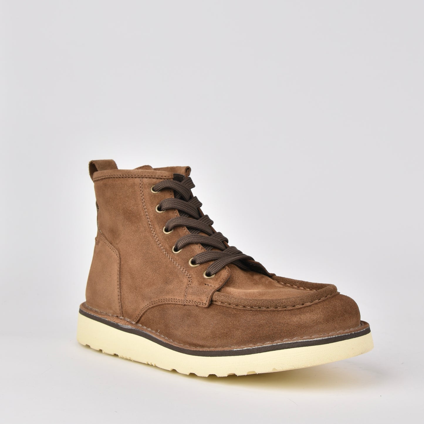 Kebo genuine leather Boots for men in suede Camel