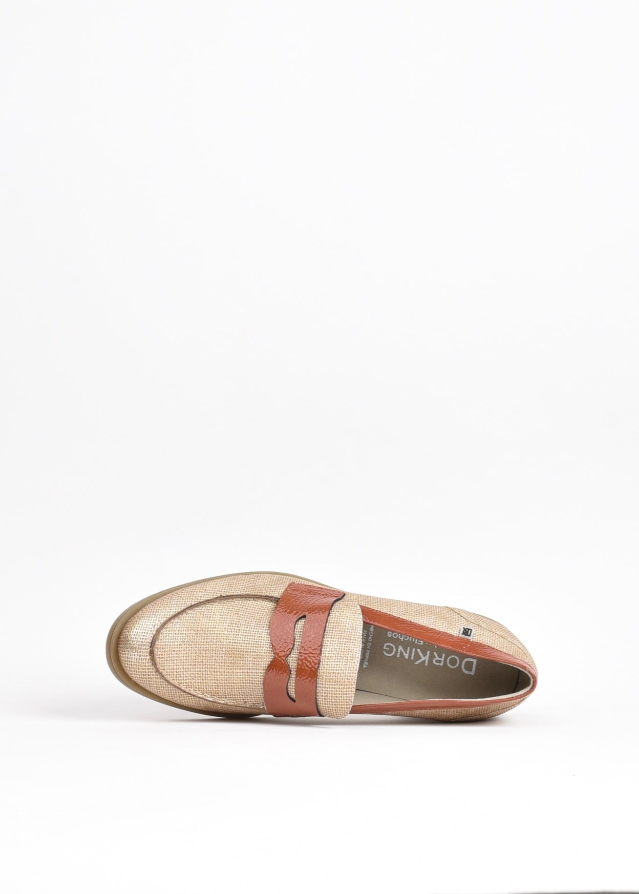 Dorking Fluchos Classic Comfortable Medium heel Sandal for women in Caber-gold
