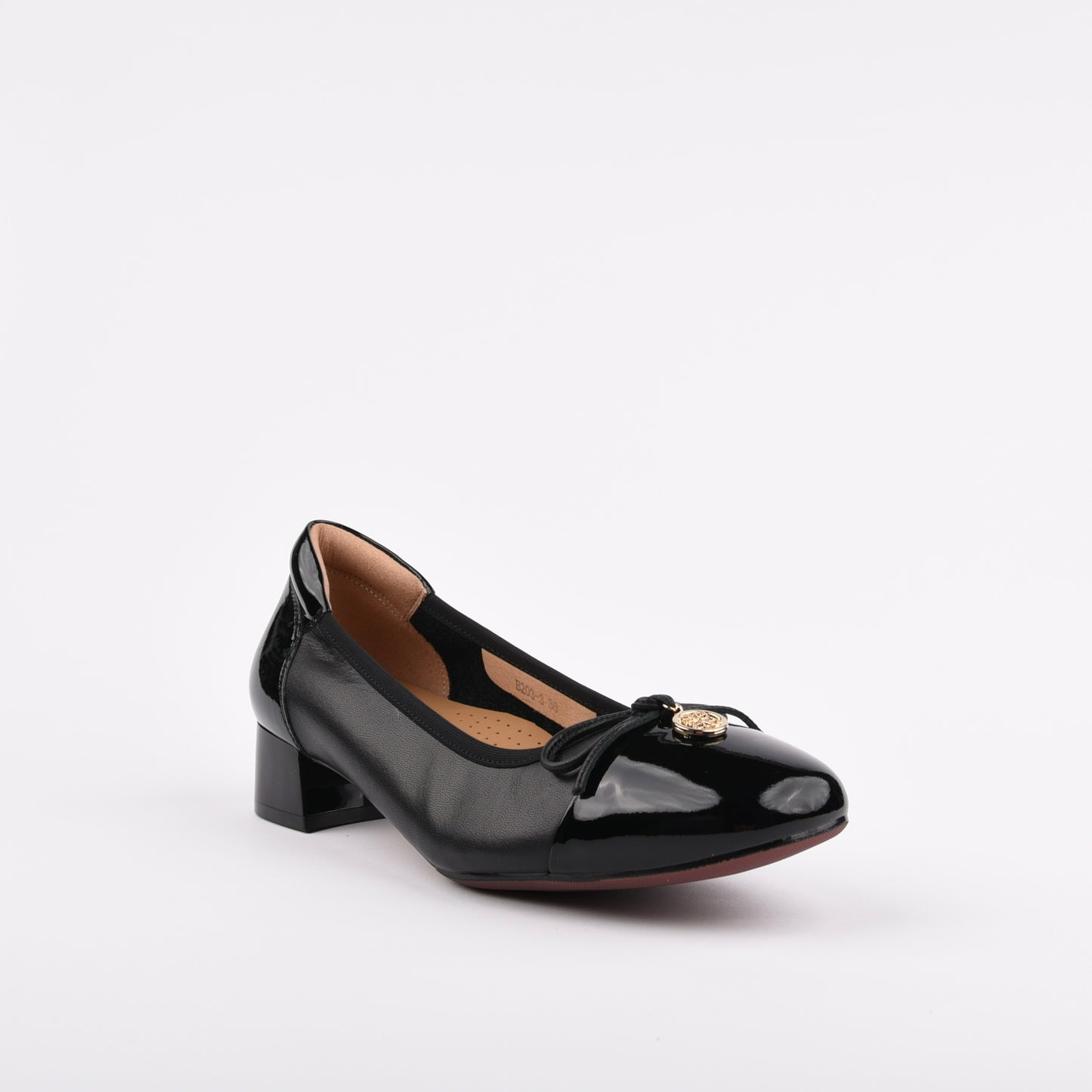 Shalapi low heel shoes for women in black