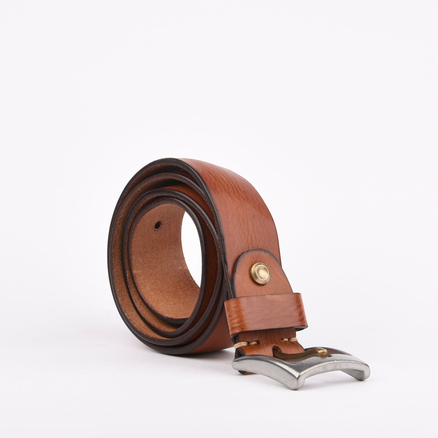 Genuine leather belts for men in Camel