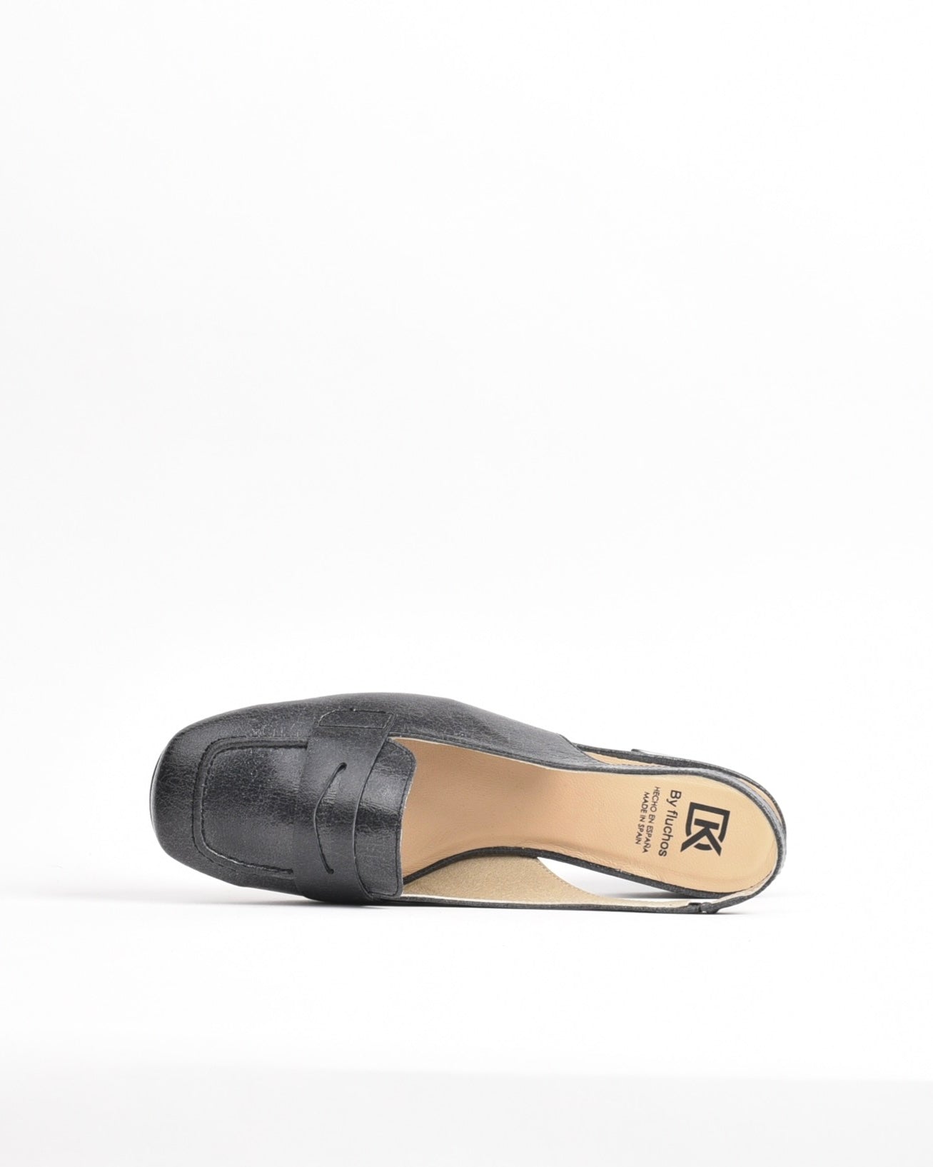 Dorking Fluchos Classic Comfortable Medium heel Sandal for women in Black.