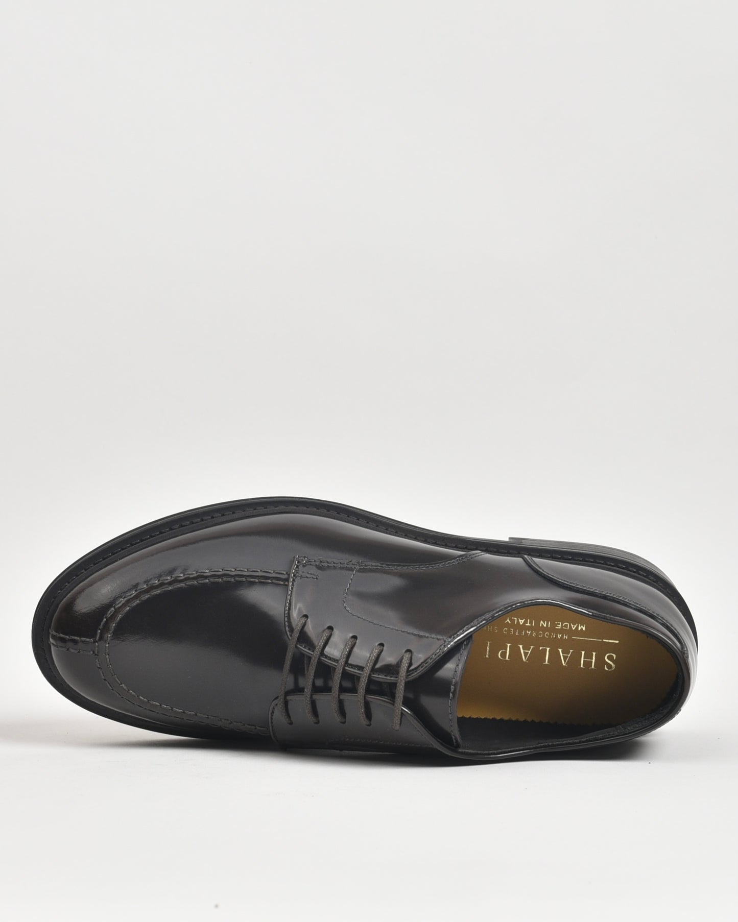 SHALAPI Italian shoes for men in shiny brown