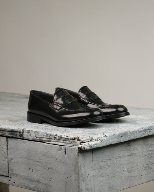 Shalapi Napoli penny loafers for men in black