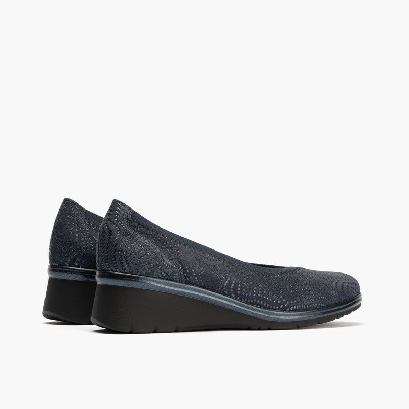 Pitillos Spanish Loafer Shoe for Women in Navey Blue.