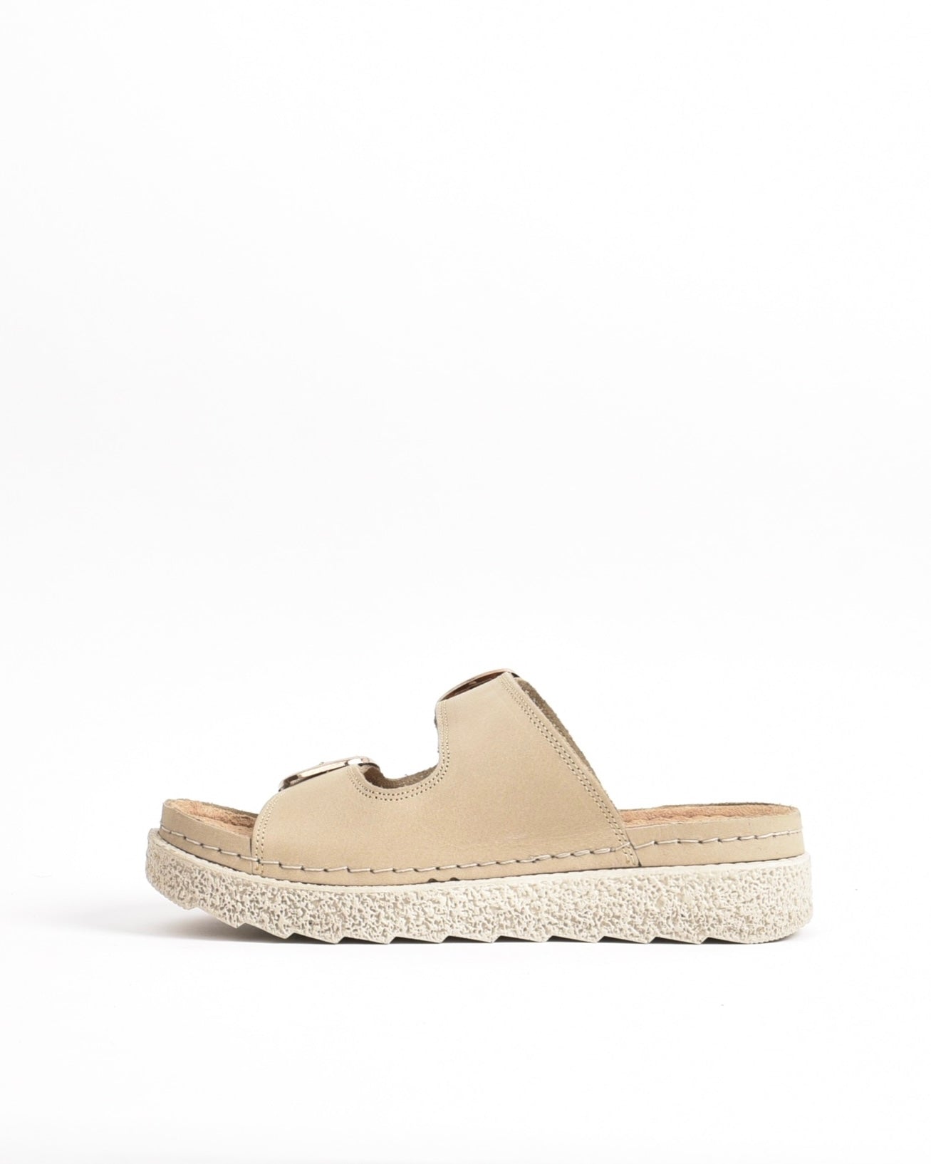 SHALAPI NAPOLI genuine leather slippers for women in Biege.