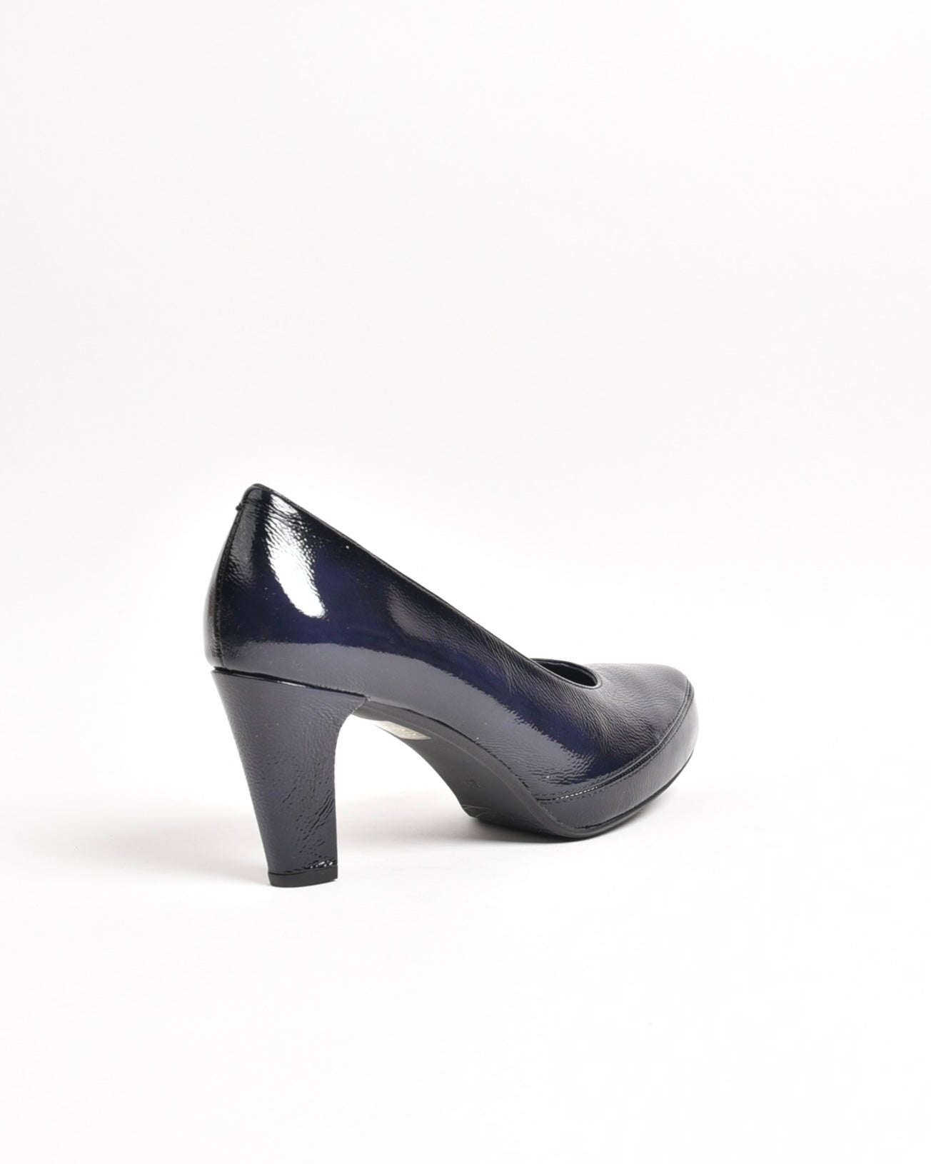 Fluchos classic high hell shoes for women in shiny blue