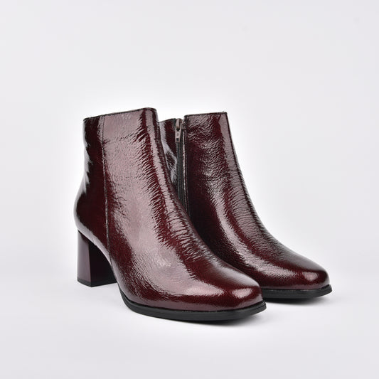 10136 Pitillos 100% Genuine Leather Spanish boots for women in Bordo